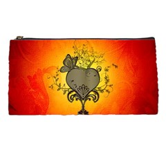 Wonderful Heart With Butterflies And Floral Elements Pencil Cases by FantasyWorld7