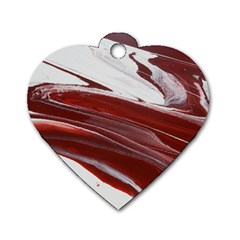 Ruby Pillars Dog Tag Heart (one Side)