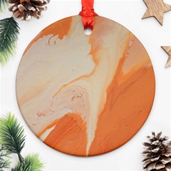 Fire Fall Round Ornament (two Sides) by WILLBIRDWELL