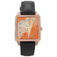 Fire Fall Rose Gold Leather Watch  by WILLBIRDWELL