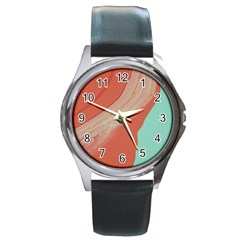 Clay And Water Round Metal Watch