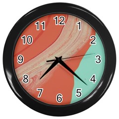 Clay And Water Wall Clock (black)