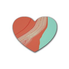 Clay And Water Rubber Coaster (heart) 