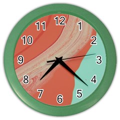 Clay And Water Color Wall Clock