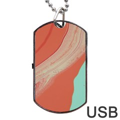 Clay And Water Dog Tag Usb Flash (one Side) by WILLBIRDWELL