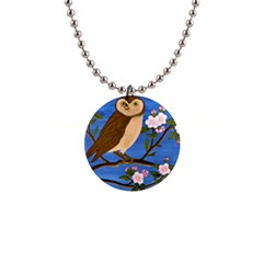 Night Owl Button Necklace