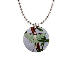 Luna Moth Button Necklace