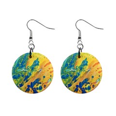 Sun Fire Mini Button Earrings by lwdstudio