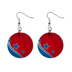 Abstract American Flag Background 23 2147507240 Mini Button Earrings