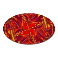 Colorful Abstract Ethnic Style Pattern Oval Magnet by dflcprints