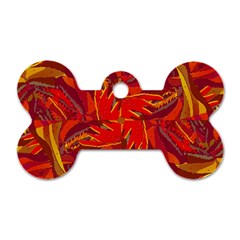 Colorful Abstract Ethnic Style Pattern Dog Tag Bone (two Sides) by dflcprints