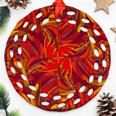 Colorful Abstract Ethnic Style Pattern Ornament (round Filigree)