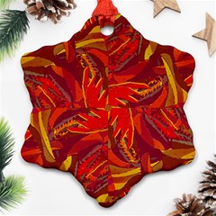 Colorful Abstract Ethnic Style Pattern Snowflake Ornament (two Sides)