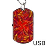 Colorful Abstract Ethnic Style Pattern Dog Tag USB Flash (Two Sides) Front