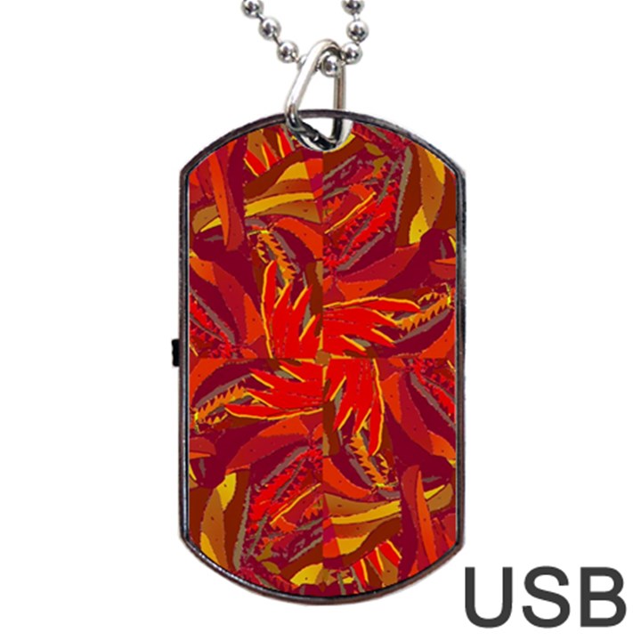 Colorful Abstract Ethnic Style Pattern Dog Tag USB Flash (Two Sides)