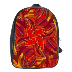 Colorful Abstract Ethnic Style Pattern School Bag (xl) by dflcprints