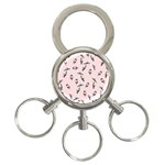 Ice Cream Pattern 3-Ring Key Chains Front