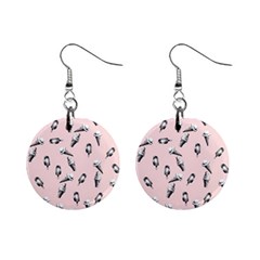 Ice Cream Pattern Mini Button Earrings by Valentinaart