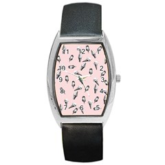 Ice Cream Pattern Barrel Style Metal Watch by Valentinaart