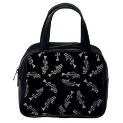 Vintage Fish Skeleton Pattern  Classic Handbag (one Side) by Valentinaart