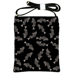 Vintage Fish Skeleton pattern  Shoulder Sling Bag