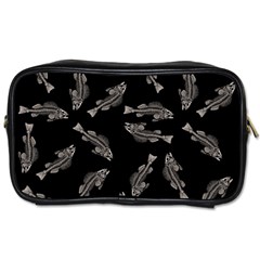 Vintage Fish Skeleton pattern  Toiletries Bag (Two Sides)