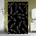 Vintage Fish Skeleton pattern  Shower Curtain 48  x 72  (Small)  Curtain(48  X 72 ) - 42.18 x64.8  Curtain(48  X 72 )