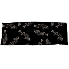 Vintage Fish Skeleton Pattern  Body Pillow Case (dakimakura) by Valentinaart