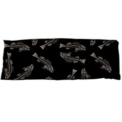 Vintage Fish Skeleton Pattern  Body Pillow Case Dakimakura (two Sides) by Valentinaart