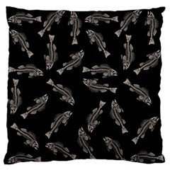 Vintage Fish Skeleton Pattern  Standard Flano Cushion Case (one Side) by Valentinaart