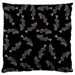 Vintage Fish Skeleton pattern  Standard Flano Cushion Case (Two Sides) Front