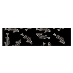 Vintage Fish Skeleton pattern  Satin Scarf (Oblong)