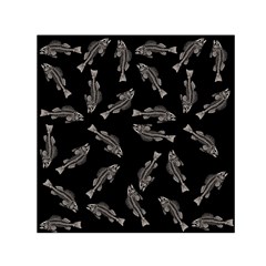 Vintage Fish Skeleton pattern  Small Satin Scarf (Square)