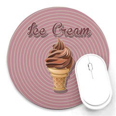 Pop Art Ice Cream Round Mousepads by Valentinaart