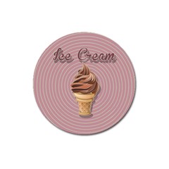 Pop Art Ice Cream Magnet 3  (round) by Valentinaart