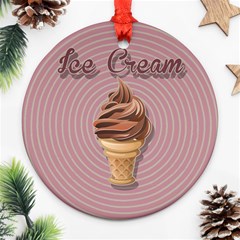 Pop Art Ice Cream Round Ornament (two Sides) by Valentinaart