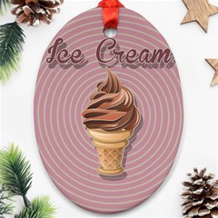 Pop Art Ice Cream Oval Ornament (two Sides) by Valentinaart