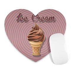 Pop Art Ice Cream Heart Mousepads by Valentinaart