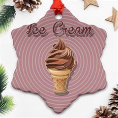 Pop Art Ice Cream Ornament (snowflake) by Valentinaart