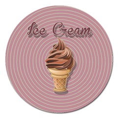 Pop Art Ice Cream Magnet 5  (round) by Valentinaart