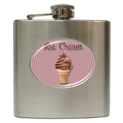 Pop Art Ice Cream Hip Flask (6 Oz) by Valentinaart