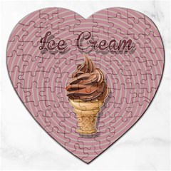 Pop Art Ice Cream Jigsaw Puzzle (heart) by Valentinaart