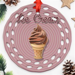 Pop Art Ice Cream Ornament (round Filigree) by Valentinaart