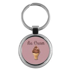 Pop Art Ice Cream Key Chains (round)  by Valentinaart