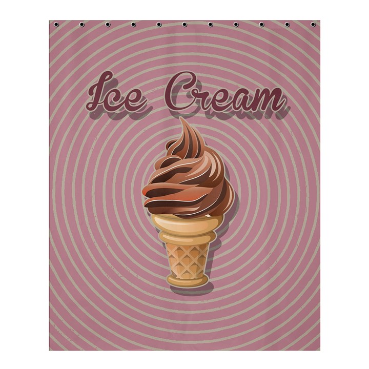 Pop Art Ice Cream Shower Curtain 60  x 72  (Medium) 