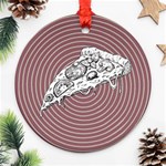 Pop art pizza Round Ornament (Two Sides) Back