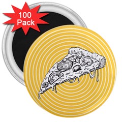 Pop Art Pizza 3  Magnets (100 Pack) by Valentinaart