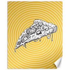 Pop Art Pizza Canvas 11  X 14  by Valentinaart