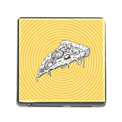 Pop Art Pizza Memory Card Reader (square 5 Slot) by Valentinaart