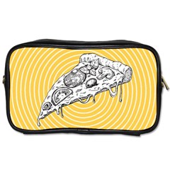 Pop Art Pizza Toiletries Bag (one Side) by Valentinaart